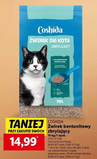Lidl Żwirek dla kota Coshida oferta