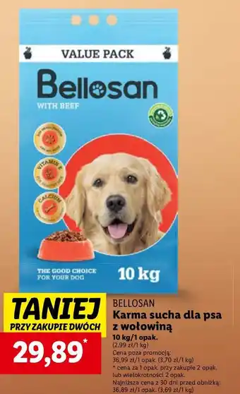 Lidl Karma dla psa wołowina Bellosan oferta
