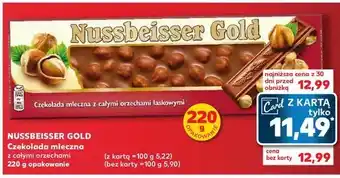 Kaufland Czekolada mleczna z całymi orzechami i rodzynkami Alpen Gold Nussbeisser oferta