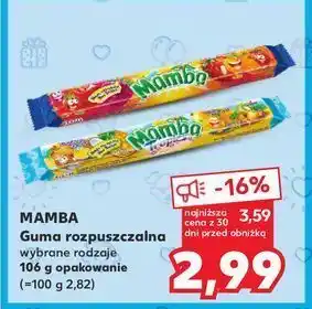 Kaufland Guma rozpuszczalna wieloowocowa Mamba oferta