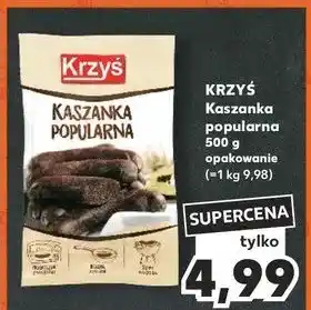 Kaufland Kaszanka popularna Masarnia Krzyś oferta