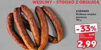 Kaufland Kiełbasa wiejska pieczona Kabanos oferta