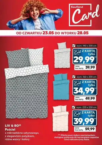 Kaufland Komplet pościeli 140 x 200 cm + 70 80 Liv & Bo oferta