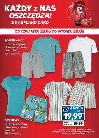 Kaufland Piżama męska m-xl Townland oferta