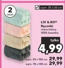 Kaufland Ręcznik kąpielowy 30 x 50 cm Liv & Bo oferta