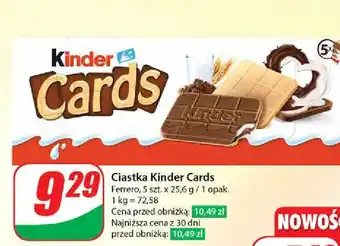 Dino Herbatniki czekoladowe Kinder Cards oferta