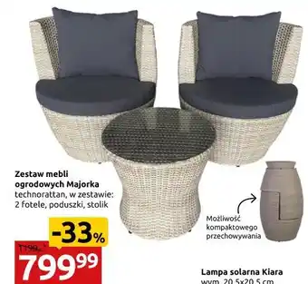 Black Red White Zestaw mebli ogrodowych Majorka: 2 fotele, poduszki, stolik oferta