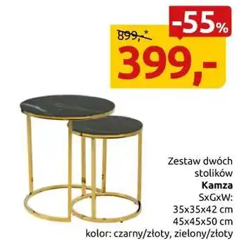 Black Red White Zestaw dwóch stolików Kamza oferta
