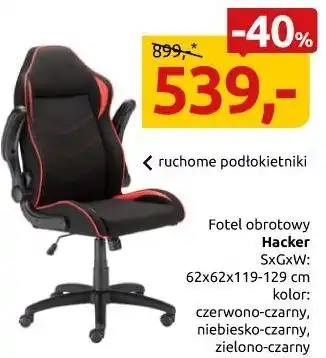 Black Red White Fotel obrotowy Hacker oferta