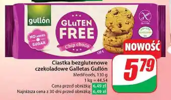 Dino Ciastka z kawałkami czekolady bezglutenowe Gullon oferta