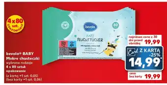 Kaufland bevolaⓇ BABY Mokre chusteczki 4 x 80 sztuk oferta