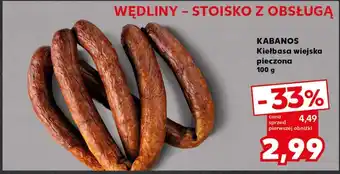 Kaufland Kiełbasa wiejska Kabanos oferta