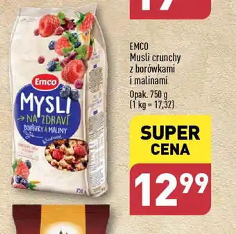 ALDI EMCO Musli crunchy z borówkami i malinami 750 g oferta