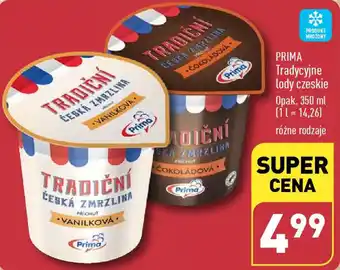 ALDI PRIMA Tradycyjne lody czeskie 350 ml oferta