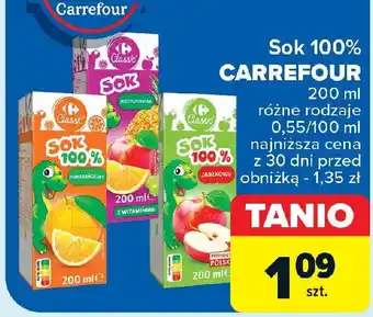 Carrefour Sok 100% CARREFOUR 200ml oferta