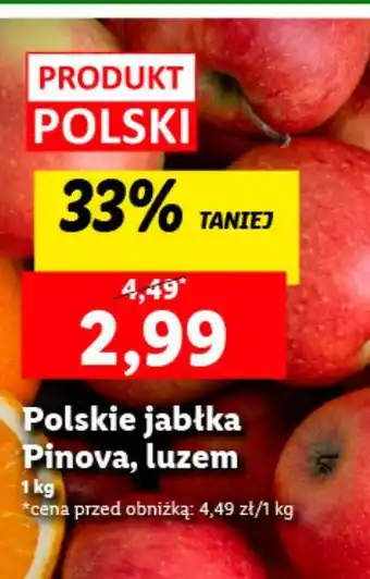 Lidl Jabłka pinova polskie oferta