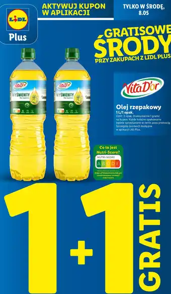Lidl Olej rzepakowy Vita D'or oferta