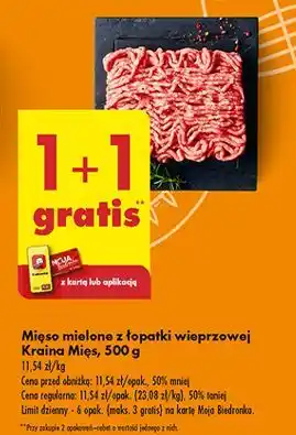 Biedronka Mięso mielone z łopatki wieprzowej Kraina Mięsa oferta