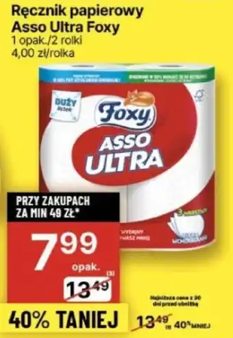 Delikatesy Centrum Ręcznik papierowy Asso Ultra Foxy 2 rolki oferta