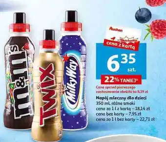 Auchan Napój mleczny M&m's shake oferta