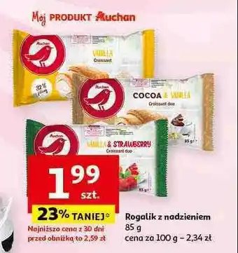 Auchan Rogal z nadzieniem waniliowo - truskawkowym Auchan oferta