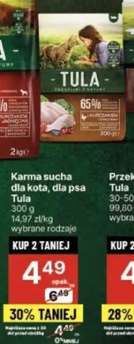 Delikatesy Centrum Karma sucha dla kota dla psa Tula 300g oferta