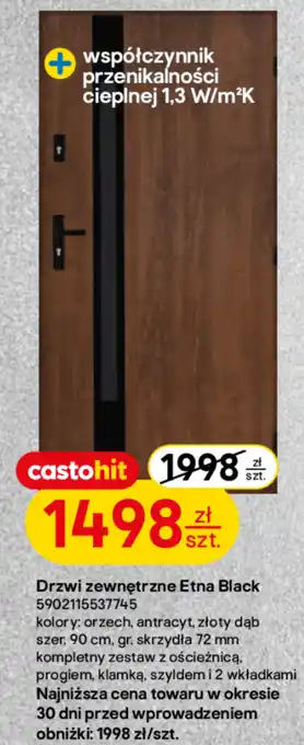 Castorama Drzwi zewnętrzne Orzech oferta