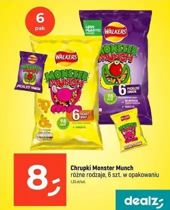 Dealz Chrupki monster munch roast beef Walkers oferta