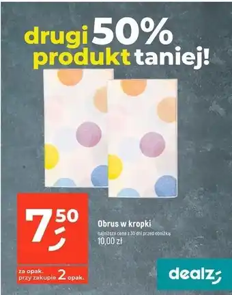 Dealz Obrus w kropki oferta