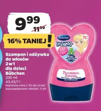 Netto Szampon i odżywka do włosów princess Bubchen oferta