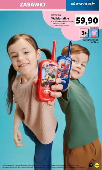 Lidl Walkie talkie psi patrol Lexibook oferta
