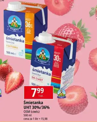 E.Leclerc Śmietanka uht 30 % Łowicz 1906 Łowicka oferta
