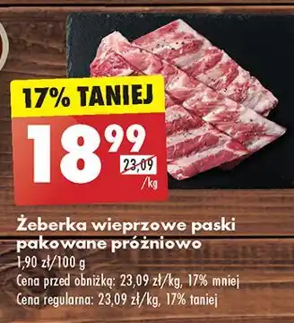 Biedronka Żeberka wieprzowe paski oferta