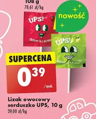 Biedronka Lizak serduszko jabłkowy Ups! oferta
