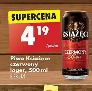 Biedronka Piwo Książęce Czerwony Lager oferta