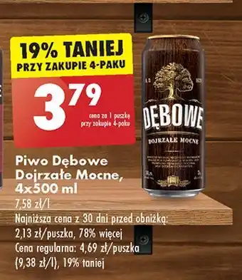 Biedronka Piwo Dębowe Mocne oferta