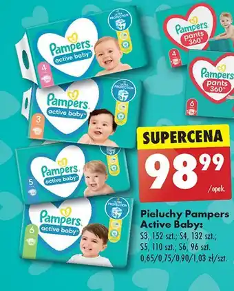 Biedronka Pieluchy 5 Pampers Active Baby oferta