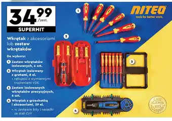 Biedronka Wkrętak izolowany z grotami Niteo Tools oferta