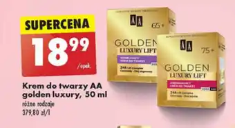 Biedronka Krem do twarzy AA golden luxury 50 ml oferta