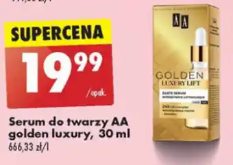 Biedronka Serum do twarzy AA golden luxury 30 ml oferta