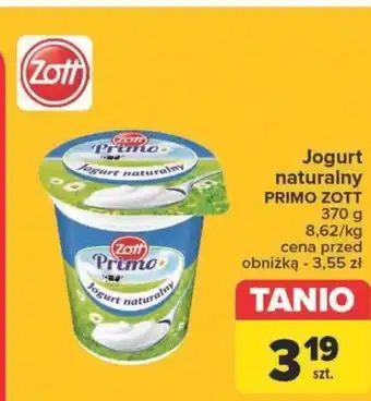 Carrefour Market Jogurt naturalny PRIMO ZOTT 370 g oferta
