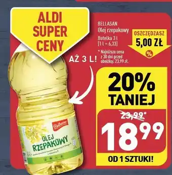 ALDI Olej rzepakowy Bellasan oferta