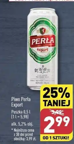 ALDI Piwo Perła Export oferta