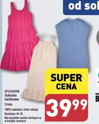 ALDI Sukienka muślinowa m-xl Up2Fashion oferta