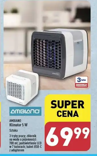 ALDI Klimator 3w1 z panelem led Ambiano oferta