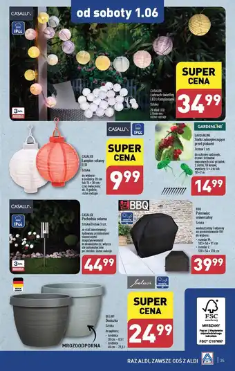 ALDI Łańcuch świetlny solarny led Casalux oferta