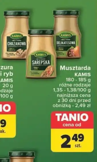 Carrefour Market Musztarda KAMIS 180-185 g oferta