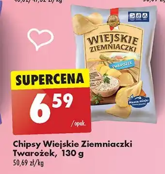 Biedronka Chipsy o smaku twarożku Lorenz wiejskie ziemniaczki oferta