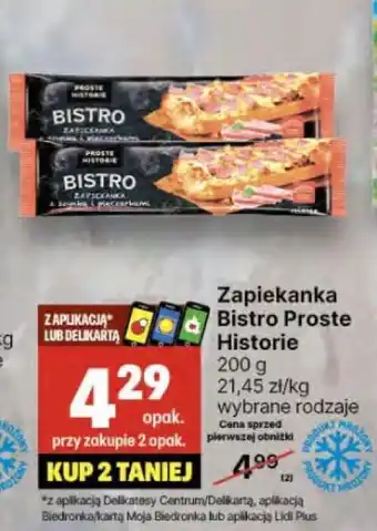 Delikatesy Centrum Zapiekanka Bistro Proste Historie oferta