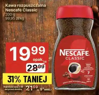 Delikatesy Centrum Kawa rozpuszczalna Nescafe Classic oferta